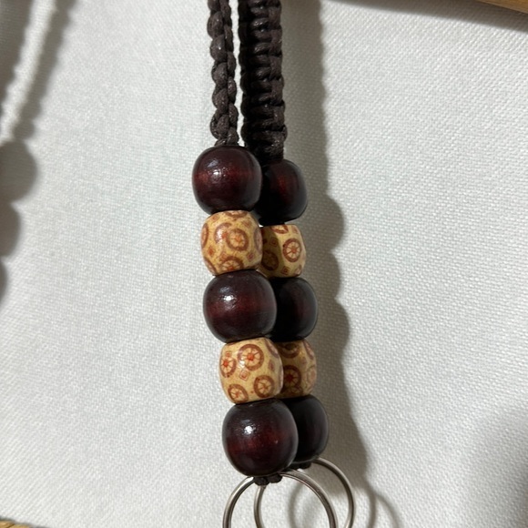 Ruffled layered boho purse shoulder bag with wood beads new without‎ tags - Picture 7 of 9